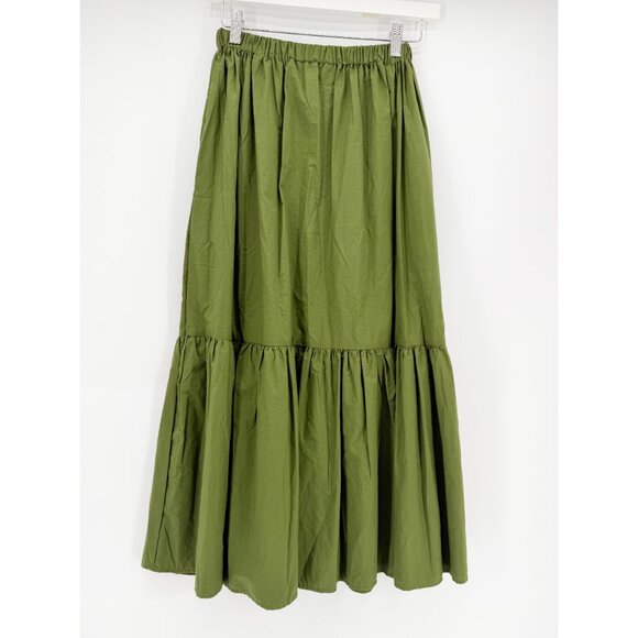 Universal Thread Green Women's Tiered Maxi Skirt XS NEW - Picture 2 of 8